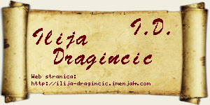 Ilija Draginčić vizit kartica